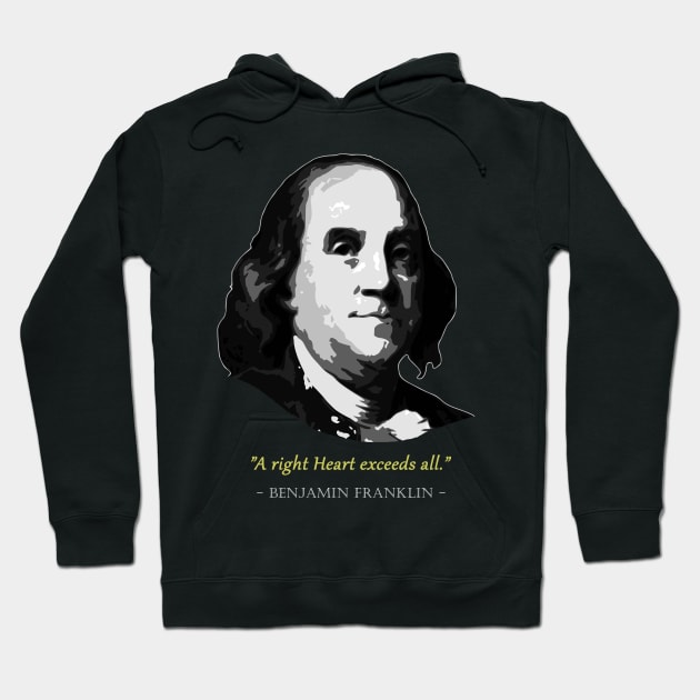 Benjamin Franklin Quote Hoodie by Nerd_art